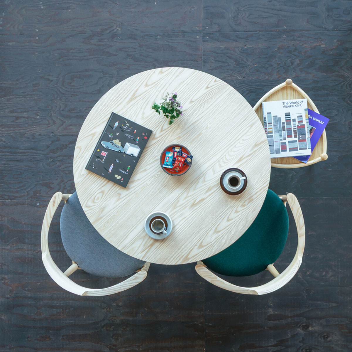 丸テーブル 1000size ホワイトアッシュ